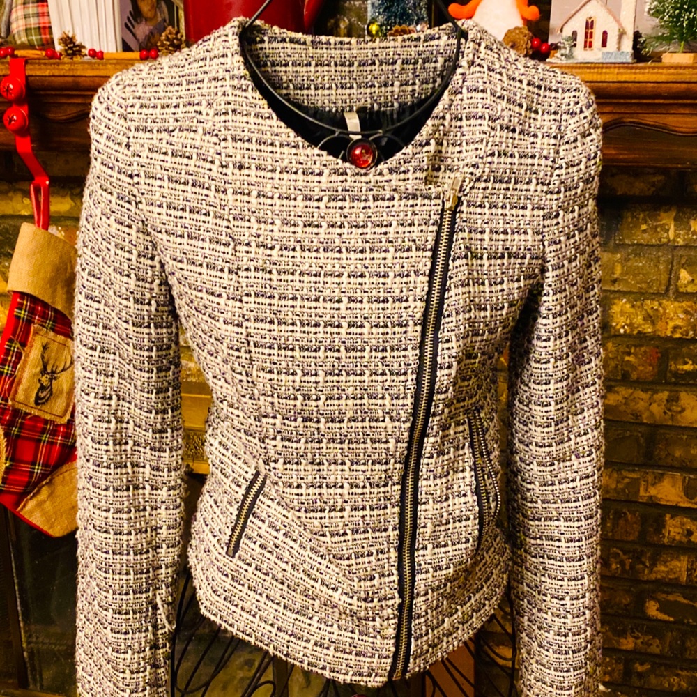 Awesome ModCloth cross zipper jacket